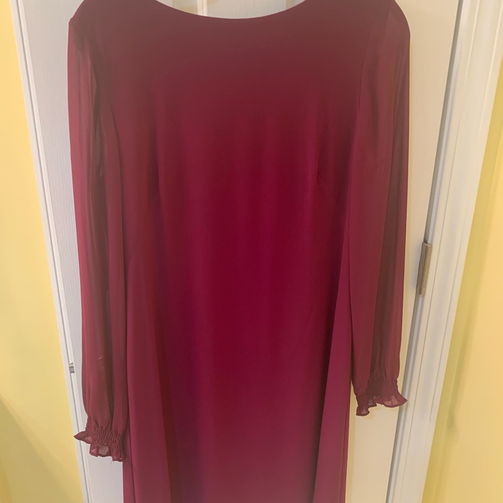 Lauren by Ralph Lauren Long Sleeve dress size 12 color Berry